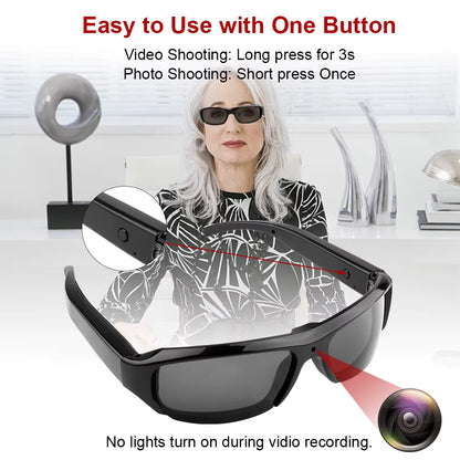 Wearable HD 1080P Mini Glasses Camera Portable Outdoor Security Sports DV DVR Video Recorder Surveillance Camcorder for Driving